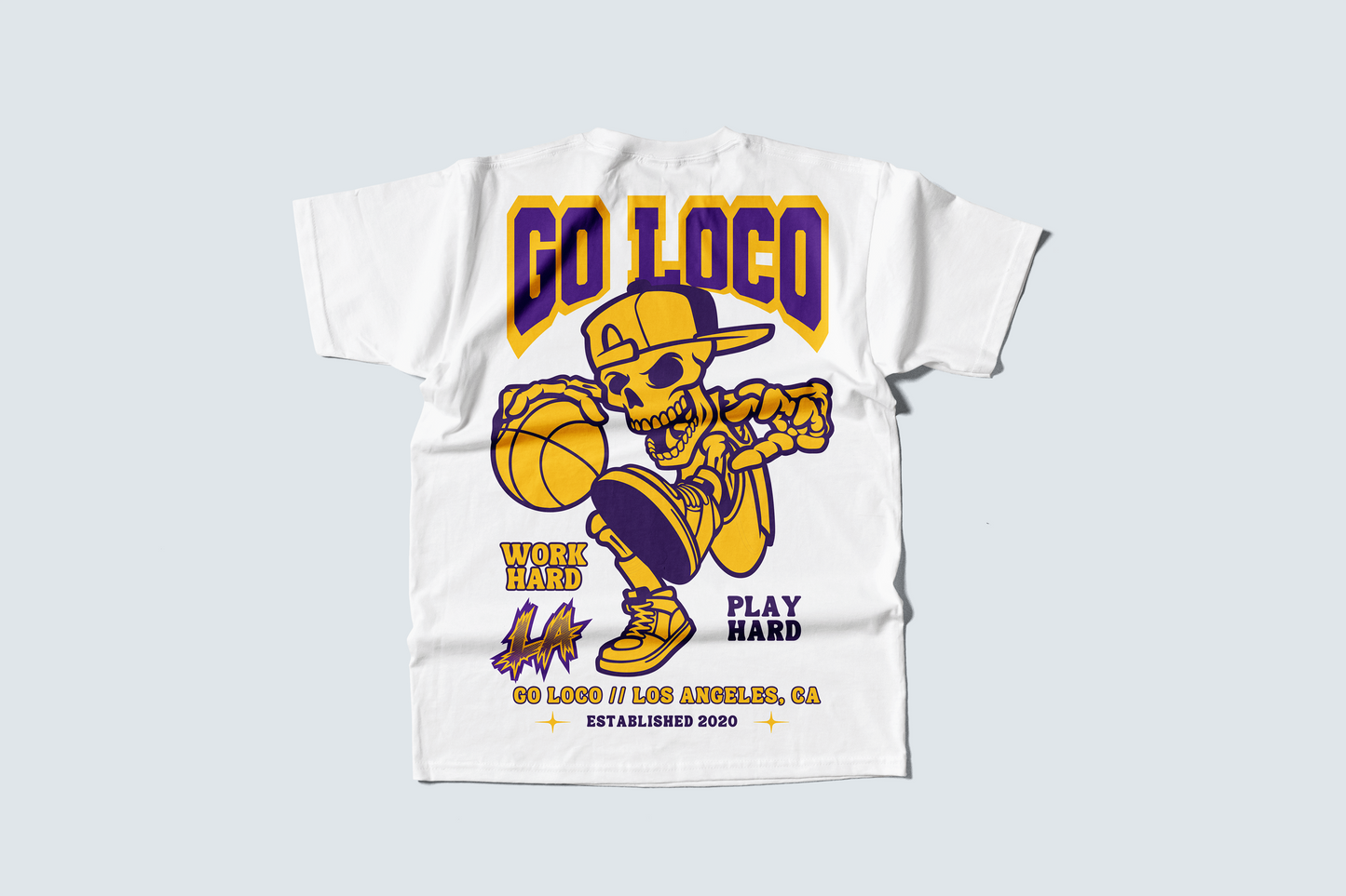 Go Loco Courtside - Black/White - Premium T-Shirt - "Play Hard"