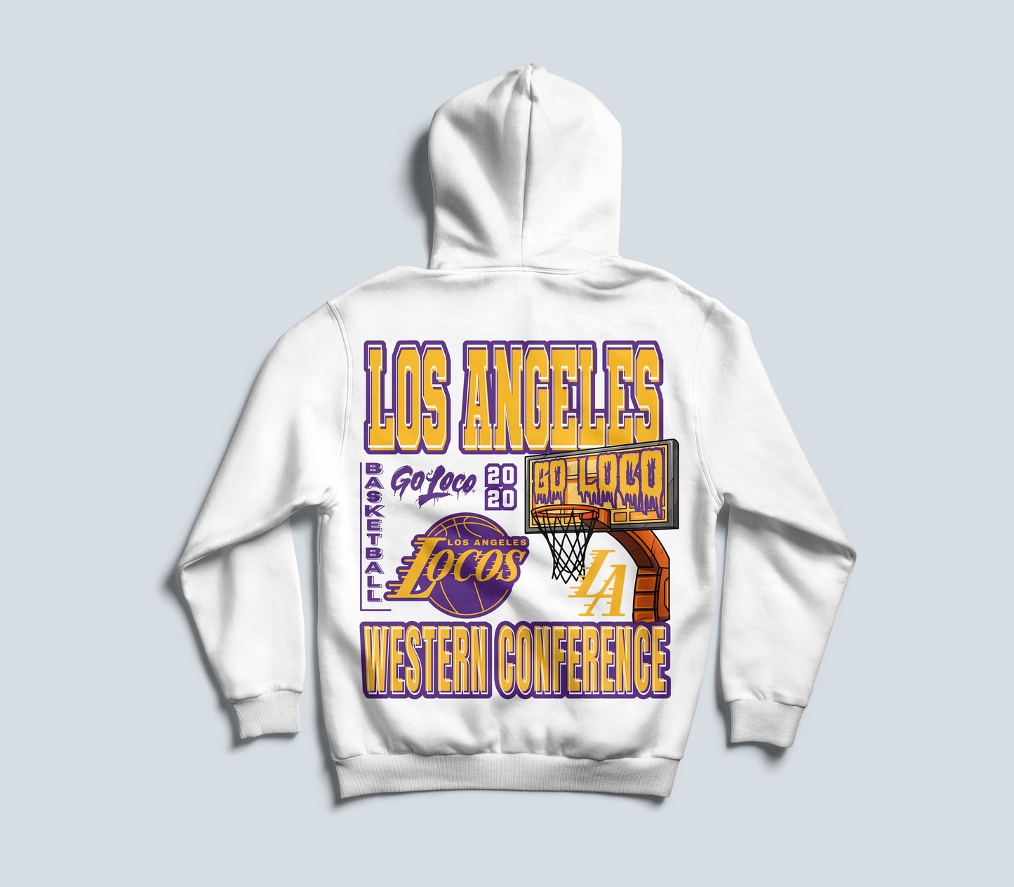 Go Loco Courtside - Black/White - Premium Hoodie - "Western Conference"