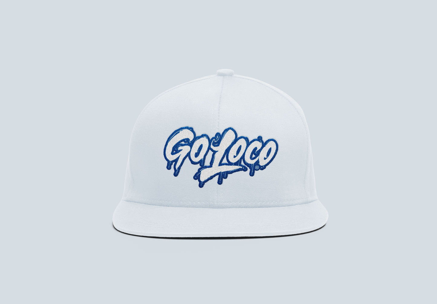 Go Loco x LA - Blue & White Snap Back Hat - "Go Loco Logo"