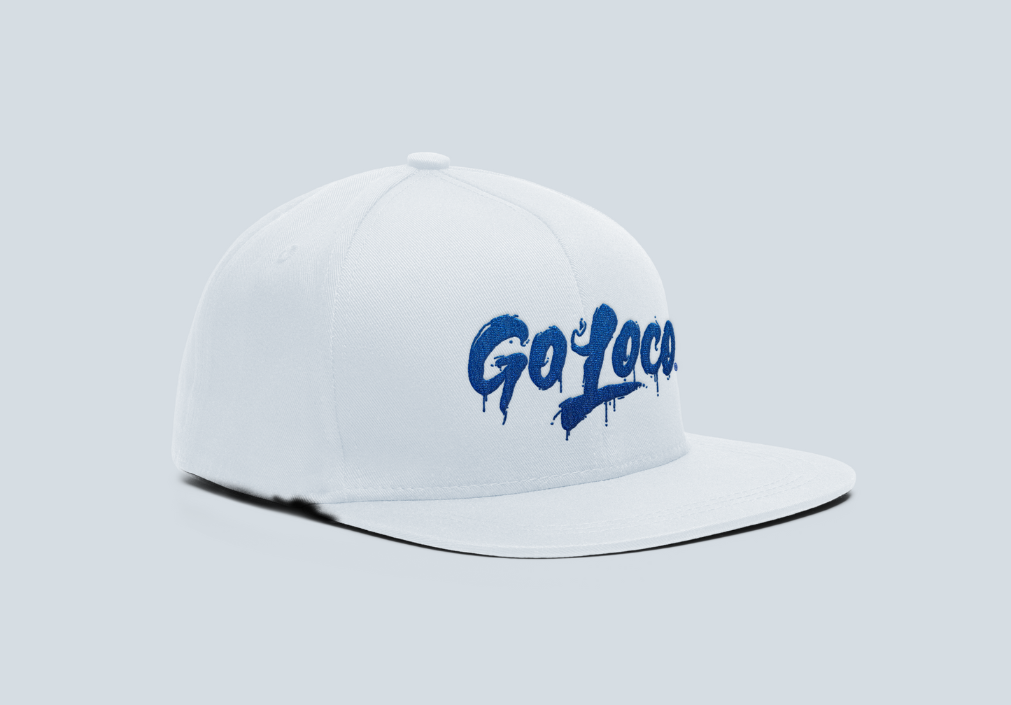 Go Loco x LA - Blue & White Snap Back Hat - "Go Loco Logo"