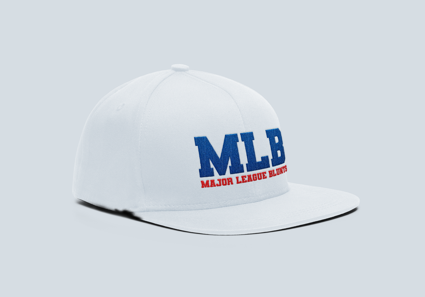 Go Loco x LA - White & Blue Snap Back Hat - "MLB-Major League Blunts"