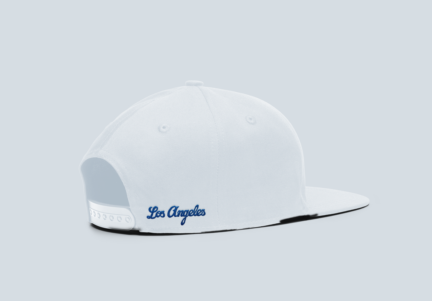 Go Loco x LA - White & Blue Snap Back Hat - "Baby Locos Logo"