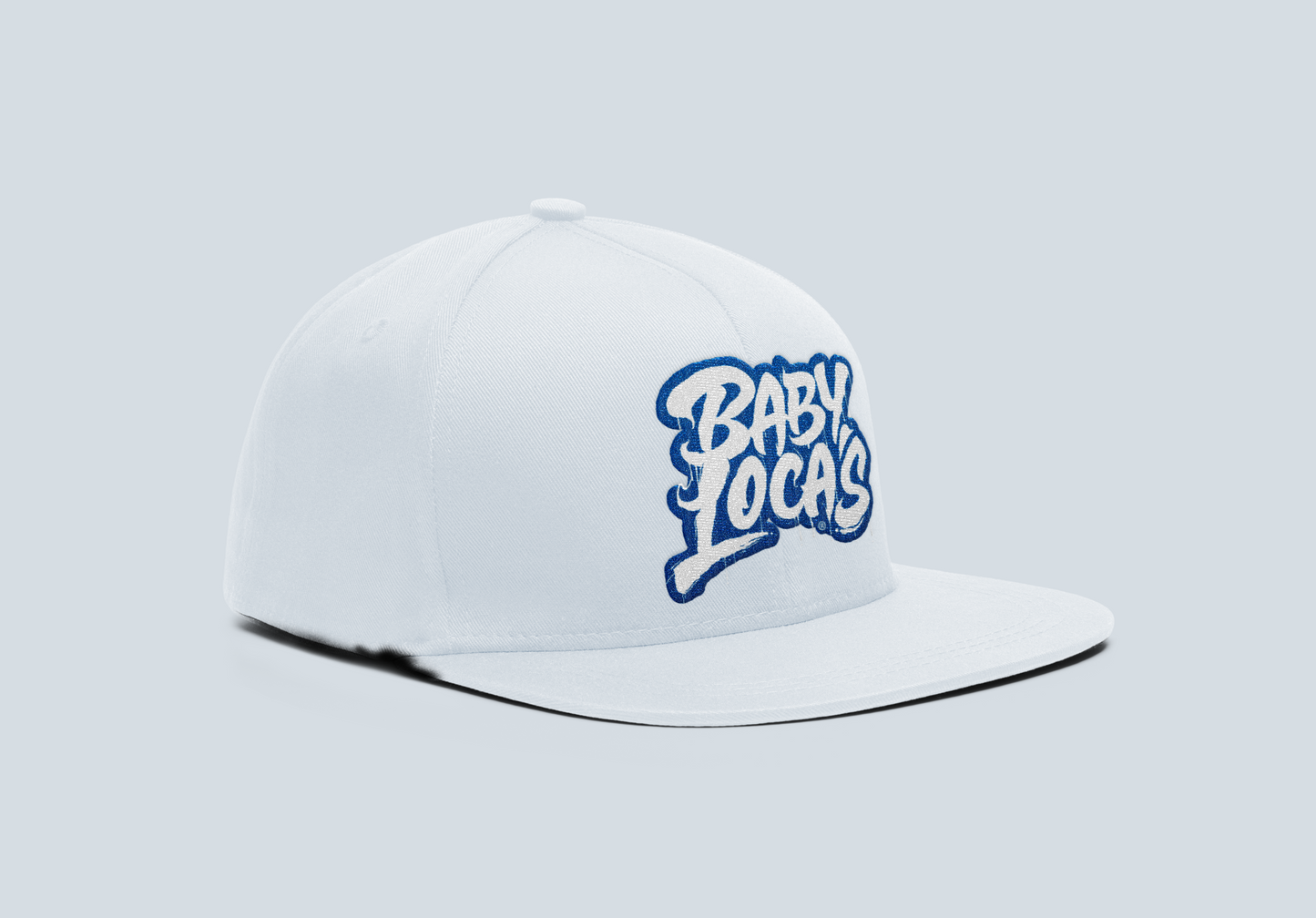 Go Loco x LA - White & Blue Snap Back Hat - "Baby Locas"