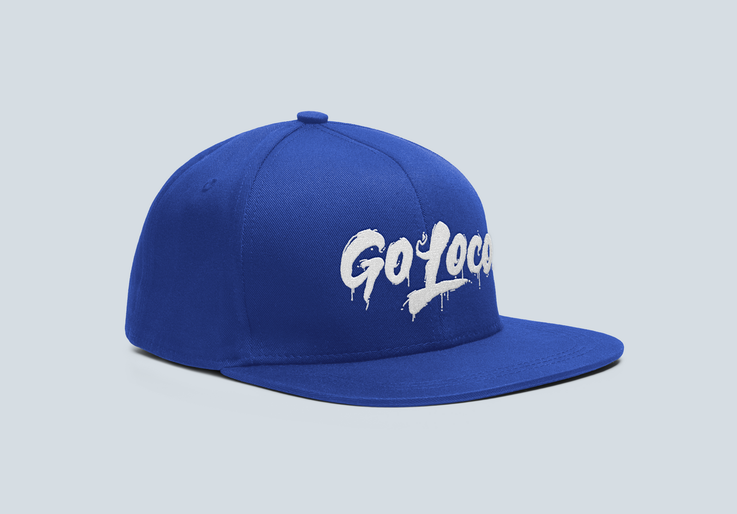 Go Loco x LA - Blue & White Snap Back Hat - "Go Loco Logo"