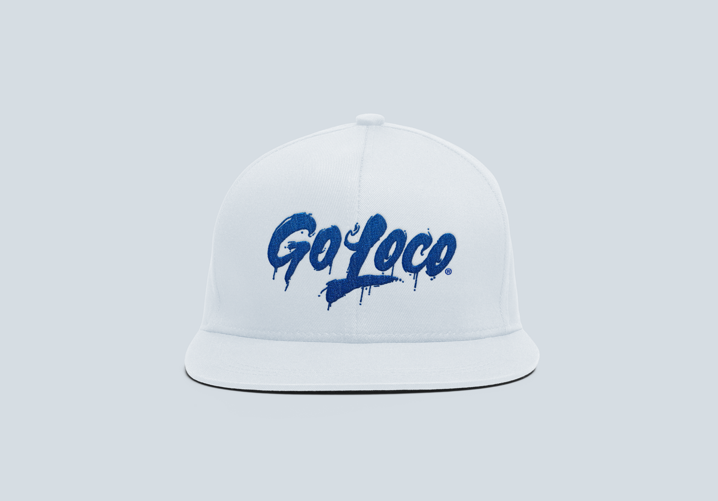 Go Loco x LA - Blue & White Snap Back Hat - "Go Loco Logo"