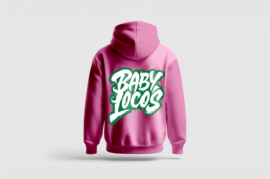 Baby Locos Premium Hoodie-Green & White "Baby Locos" Logo