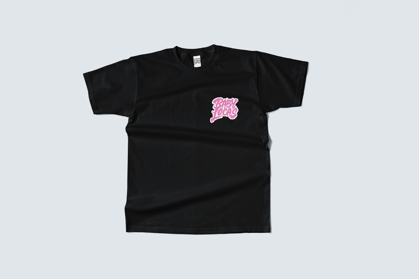 Baby Locas - Premium Black Short Sleeve Shirt - "Baby Locas" Logo