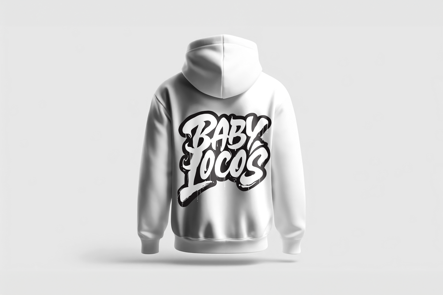 Baby Locos Premium Hoodie-Black & White "Baby Locos" Logo