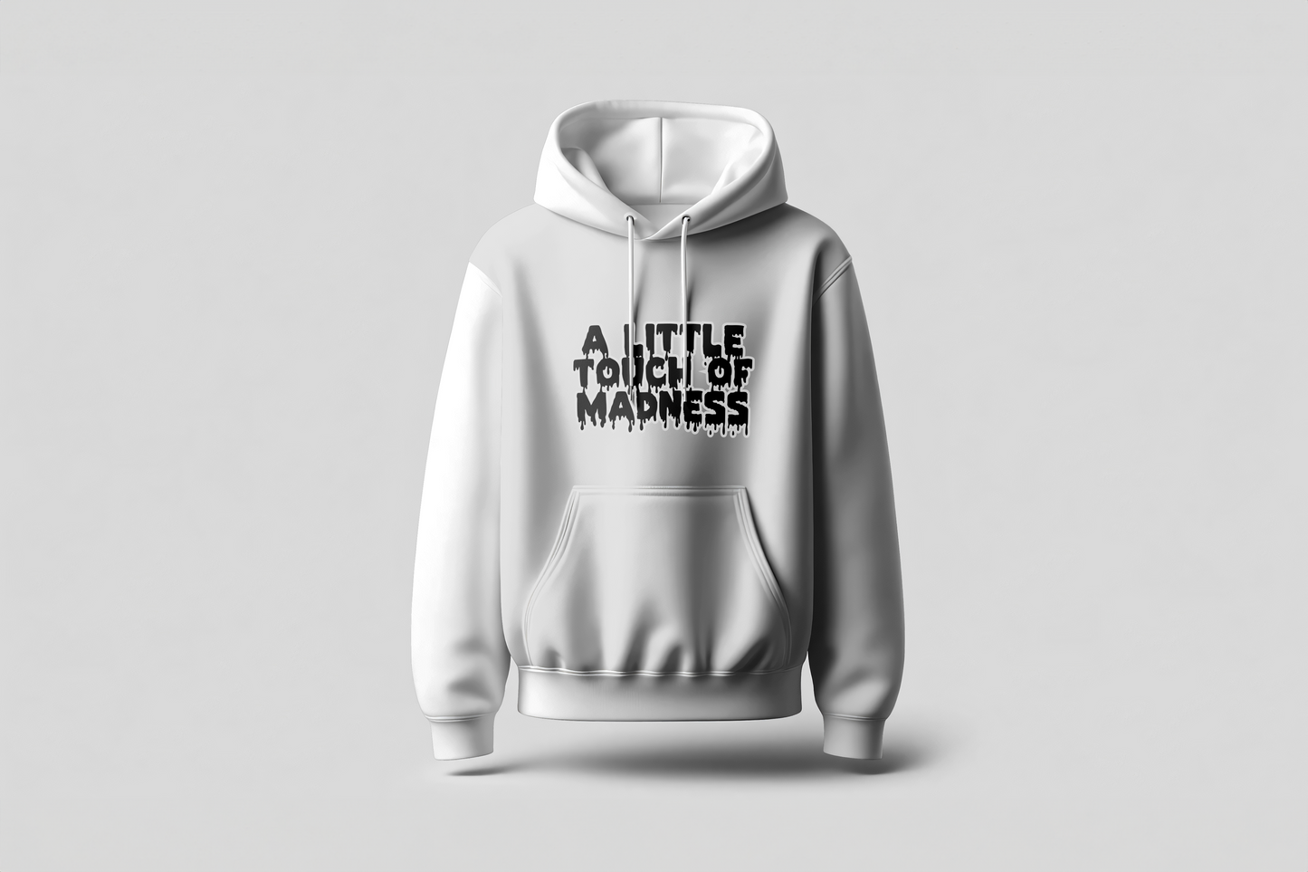 Go Loco Premium White Hoodie-"Little Touch of Madness"-"Un Toquecito de Locura”