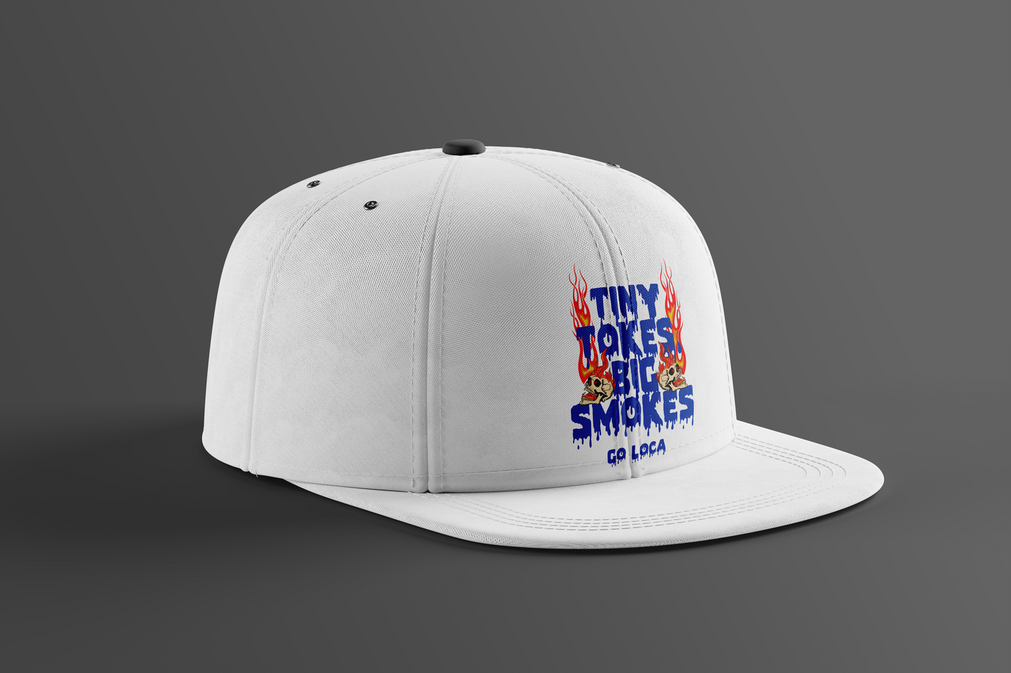 Baby Locas-Snapback Hat-Blue-“Tiny Tokes, Big Smokes"