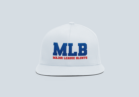 Go Loco x LA - White & Blue Snap Back Hat - "MLB-Major League Blunts"