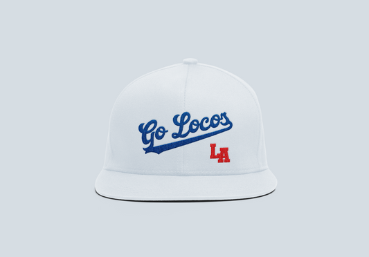 Go Loco x LA - Snap Back Hat - "Blue, Red, Go Locos, LA"