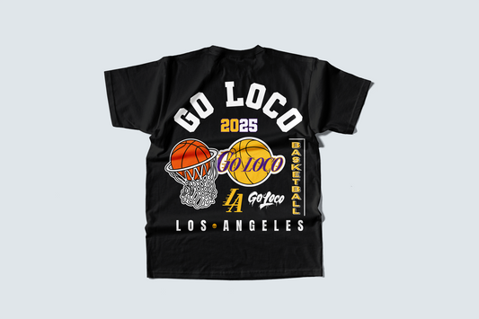 Go Loco Courtside - Black/White - Premium T-Shirt - "Go Loco 2020, LA"