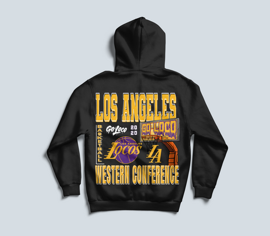 Go Loco Courtside - Black/White - Premium Hoodie - "Western Conference"