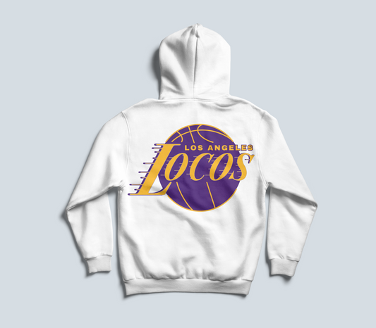 Go Loco Courtside - Black/White - Premium Hoodie - "Los Angeles Locos"