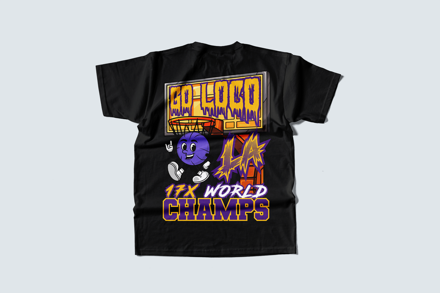 Go Loco Courtside - Black/White - Premium T-Shirt - "17x Champs"