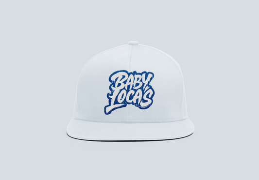 Go Loco x LA - White & Blue Snap Back Hat - "Baby Locas"