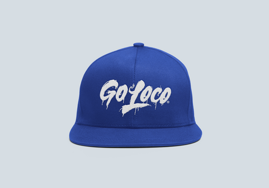 Go Loco x LA - Blue & White Snap Back Hat - "Go Loco Logo"
